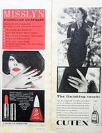 6 vintage advertenties reclames nagelverzorging 1962 nagels, Ophalen of Verzenden, Gebruikt, Overige typen