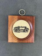 Klein houten lijstje met auto, Minder dan 50 cm, Gebruikt, Ophalen of Verzenden, Schilderij