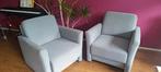 Mooie fauteuils, 2 stuks, grijsblauw, zo goed als nieuw, Huis en Inrichting, Ophalen, Gebruikt, Eenpersoons, 75 tot 100 cm