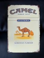 Camel sigaret filter bord 30 bij 20 metaal, Ophalen of Verzenden, Reclamebord