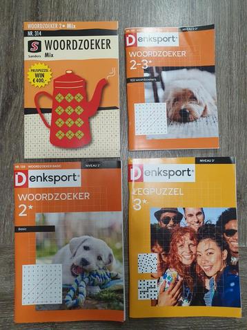 4 woordzoeker puzzelboekjes in 1 koop beschikbaar voor biedingen