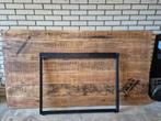 Eettafel mangohout met stalen poten (190x102), Huis en Inrichting, Tafels | Eettafels, Ophalen, Zo goed als nieuw, Rechthoekig