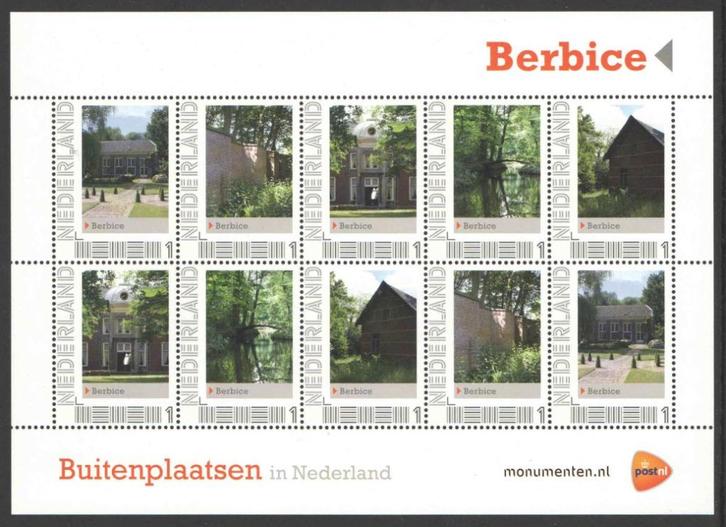 Postzegels Buitenplaatsen in Nederland: Berbice, Postzegels en Munten, Postzegels | Nederland, Postfris, Na 1940, Ophalen of Verzenden