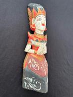 Indonesisch houtsnijwerk Balinese vrouw polychroom hout, Ophalen of Verzenden
