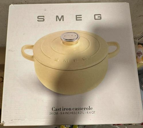 Smeg gietijzeren braadpan, Huis en Inrichting, Keuken | Potten en Pannen, Zo goed als nieuw, Ophalen of Verzenden