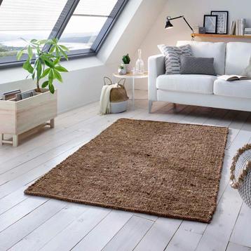 Prachtig Wollen vloerkleed 340x250cm bruin met wit gemeleerd beschikbaar voor biedingen