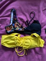 2 bikinitopjes mt 36 (geel, livera) en mt 38 (zwart, shein), Kleding | Dames, Badmode en Zwemkleding, Ophalen of Verzenden, Zo goed als nieuw