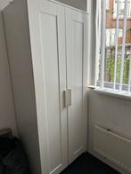 Witte kledingkast met deuren en planken, Ophalen, Kunststof, 100 tot 150 cm, Zo goed als nieuw