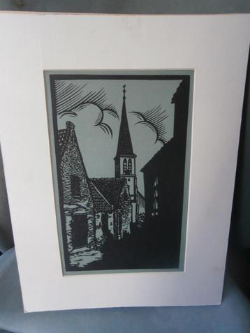 Zandvoort, Het Slopje, van BOSEN, Litho en Houtsnede  beschikbaar voor biedingen