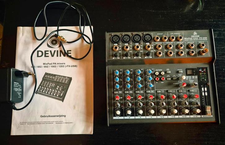 Nieuw! Devine MixPad 1202-FX-USB Mixer, Muziek en Instrumenten, Mengpanelen, Nieuw, 5 tot 10 kanalen, Microfooningang, Ophalen of Verzenden