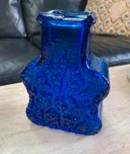 Diepblauwe Vaas Van Persglas Door Lars Hellsten Skruf Zweden, Ophalen of Verzenden