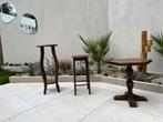 3 vintage houten plantentafels / bijzettafels, Huis en Inrichting, Stoffering | Vloerbedekking, Ophalen, Zo goed als nieuw, Minder dan 10 m²