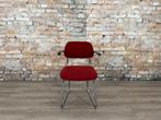 Ahrend Buisframe Sledestoel rood bij TheReSales, Huis en Inrichting, Metaal, Ophalen of Verzenden, Zo goed als nieuw, Vijf, Zes of meer stoelen