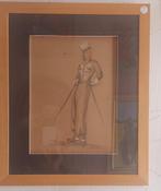 art deco uitdagende skister pastel sanquin jaren 20, Antiek en Kunst, Kunst | Schilderijen | Klassiek, Ophalen of Verzenden