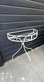 baroc wit halfrond tuintafeltje/ glas ontbreekt, Ophalen, Gebruikt, Rond, Metaal