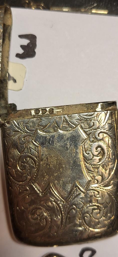 Antiek zilveren luciferdoosje - sterling zilver 925  gekeurd, Ophalen of Verzenden, Zilver