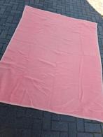 Vintage retro acryl deken kleed plaid woonplaid babyroze, Ophalen of Verzenden, Gebruikt