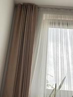 Gordijnen beige/poederroze, Huis en Inrichting, Stoffering | Gordijnen en Lamellen, Ophalen of Verzenden, Zo goed als nieuw, Beige