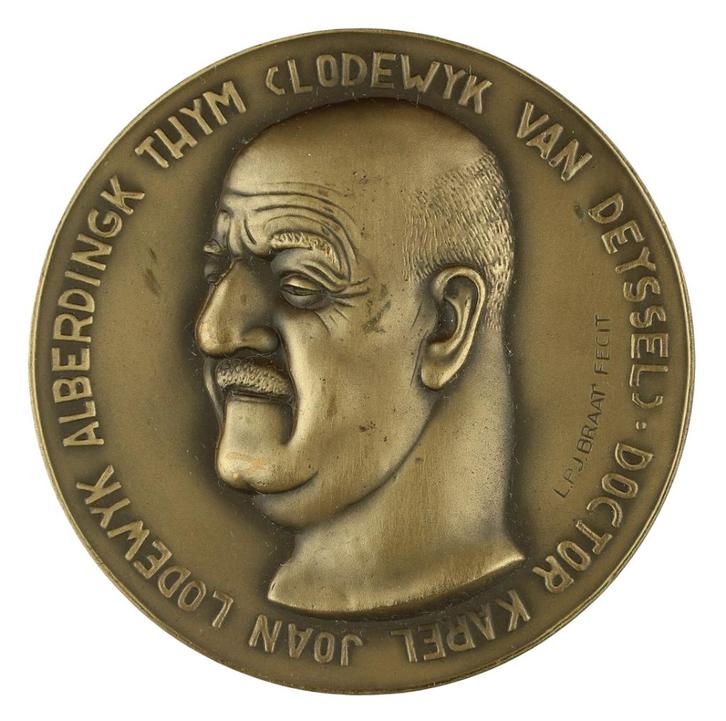 PENNING VPK 1935 Leo Braat : Lodewijk van Deysel, Postzegels en Munten, Penningen en Medailles, Brons, Nederland, Verzenden