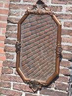 Antiek Spiegel in koperen Rand, Ophalen of Verzenden, Minder dan 50 cm, Minder dan 100 cm