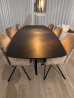 Eettafel stoelen donker deens ovaal 240 x 100 beide stoelen, Huis en Inrichting, Tafels | Eettafels, Ophalen, 100 tot 150 cm, 200 cm of meer