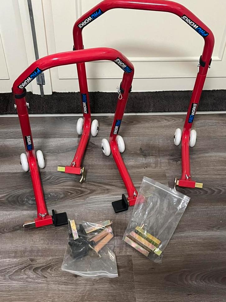 Motor Voor- en Achtersteun Set, Motoren, Accessoires | Overige, Zo goed als nieuw, Ophalen of Verzenden