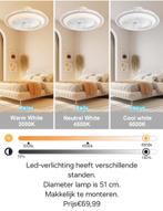 Ventilator met led-verlichting plafond lamp energie zuinig, Ophalen of Verzenden, Nieuw