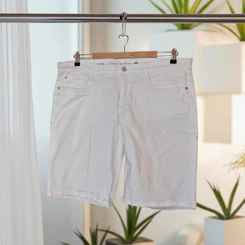 S.OLIVER smart Bermuda wit maat 46, Kleding | Dames, Broeken en Pantalons, Zo goed als nieuw, Maat 46/48 (XL) of groter, Wit, Kort