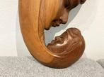Houten Beeld Moeder en Kind, Antiek en Kunst, Ophalen of Verzenden
