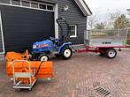 Iseki TM3160F Mini Tractor + sneeuwschuif rolborstel aanhan, Ophalen, -, -, Zo goed als nieuw