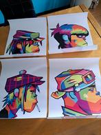 Canvas posters Gorillaz set van 4, Verzamelen, Posters, Nieuw, Ophalen of Verzenden