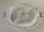 PRACHTIGE schaal Walther Glass 5 vaks ROZEN decoratie, Ophalen of Verzenden