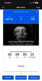 Lady Gaga Mayhem Ball Amsterdam Platinum Ticket, Twee personen, November