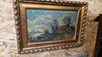 Antiek schilderij op paneel.  Kievit, Antiek en Kunst, Kunst | Schilderijen | Klassiek, Ophalen of Verzenden
