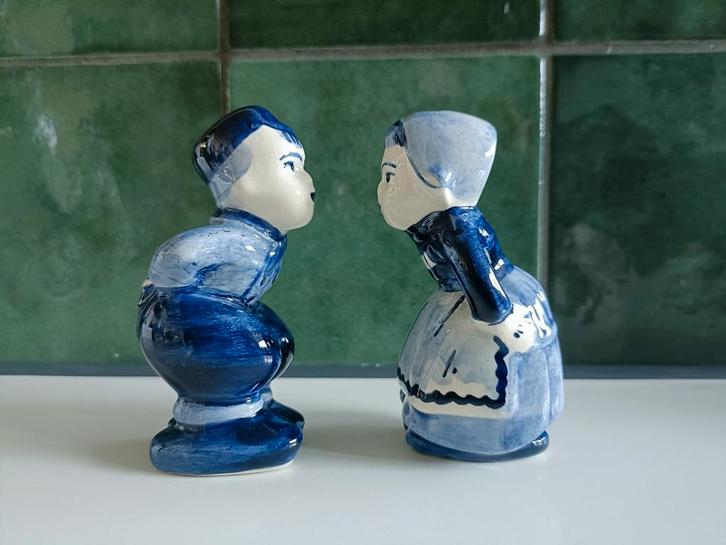 Delfts Blauw zout en peper stel, karaf en kruikje., Antiek en Kunst, Antiek | Porselein, Ophalen of Verzenden