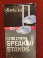 Speakerstands home cinema metaal zilver, Nieuw, Ophalen of Verzenden