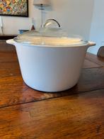 Witte dekschaal met glazen deksel (nieuw), Ophalen of Verzenden, Nieuw, Overige materialen