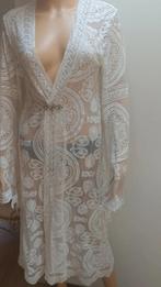 Kimono jurk wit kant 34/36, Overige typen, Wit, Nieuw, Ophalen of Verzenden