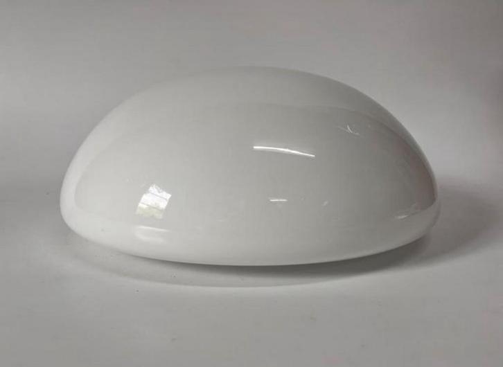Vintage opaline plafondlamp wit glanzend Ø30 cm Gispen stijl, Huis en Inrichting, Lampen | Plafondlampen, Zo goed als nieuw, Glas