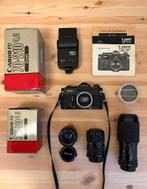 Canon EF Analoge Spiegelreflex camera set, Audio, Tv en Foto, Fotocamera's Analoog, Ophalen, Gebruikt, Spiegelreflex, Canon