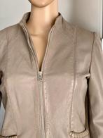 H801 Echt schapen-leren jasje mt. S=36 blazer colbert taupe, Beige, MNG, Ophalen of Verzenden, Zo goed als nieuw