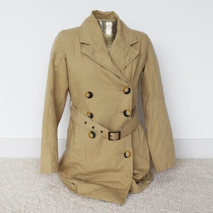 Mooie Morgan Jas 100% Katoen (S) € 35,-, Kleding | Dames, Jassen | Winter, Zo goed als nieuw, Maat 36 (S), Bruin, Ophalen of Verzenden