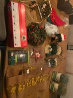 Kerstspullen - krans, lampjes, piek (diversen) tafelloper, Ophalen of Verzenden, Zo goed als nieuw