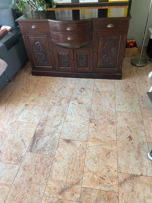 indonesisch Dressoir / kast / commode donker bruin, Huis en Inrichting, Kasten | Dressoirs, Gebruikt, 100 tot 150 cm, 25 tot 50 cm