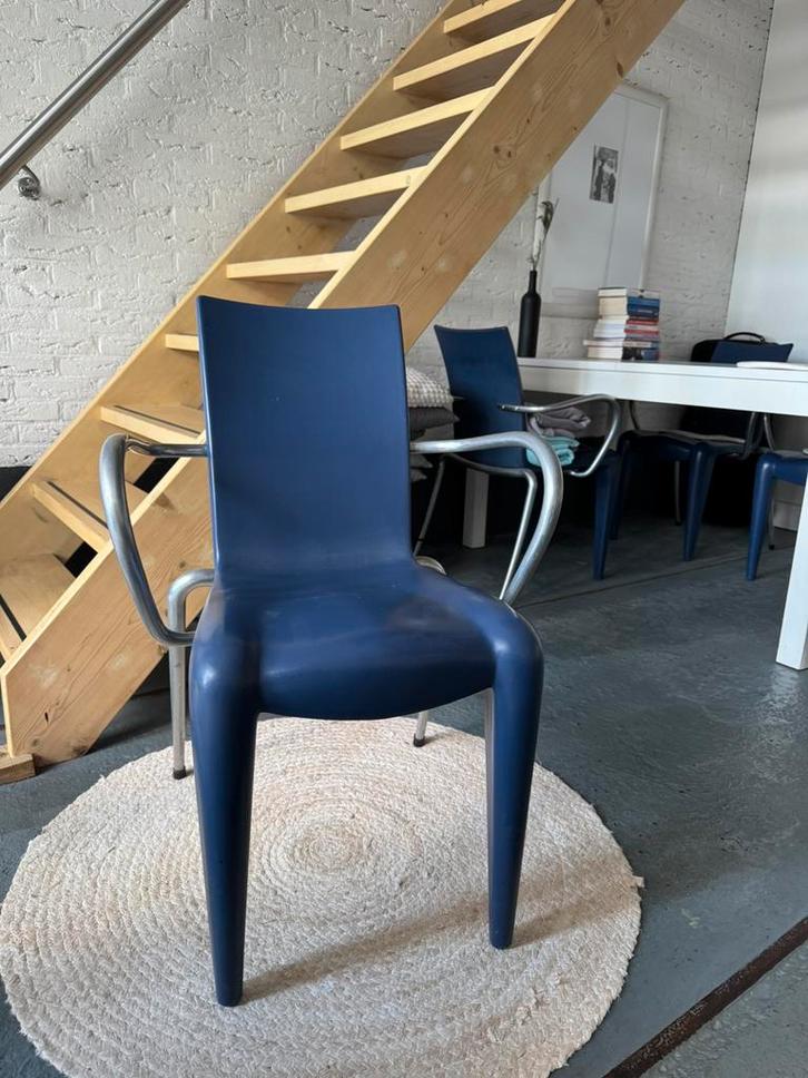 Vitra eetkamerstoelen Louis 20, Philippe Starck, Huis en Inrichting, Stoelen, Gebruikt, Vijf, Zes of meer stoelen, Kunststof, Blauw