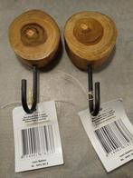 2 landelijk houten kapstokhaken, Huis en Inrichting, Woonaccessoires | Kapstokken, Ophalen of Verzenden, Nieuw, Hout, Minder dan 100 cm