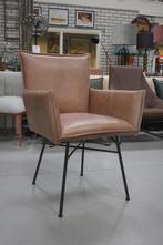 3 x luxe eetkamerstoel SANNE Jess Design leer armleuningen, Ophalen, Zo goed als nieuw, Metaal, Drie