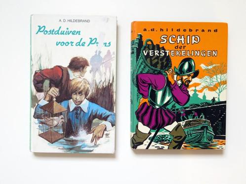 A.D. Hildebrand: Postduiven v.d. Prins; Schip der verstekeli, Boeken, Kinderboeken | Jeugd | 10 tot 12 jaar, Gelezen, Fictie, Ophalen of Verzenden