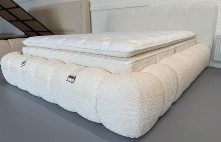 Japandi boxspring met opbergruimte 160x200/180x200 cm €999, Huis en Inrichting, Slaapkamer | Bedden, Nieuw, Tweepersoons, 180 cm
