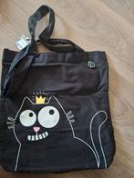 Ed the Cat shopper tas zwart, Sieraden, Tassen en Uiterlijk, Tassen | Damestassen, Ophalen of Verzenden, Nieuw, Zwart, Shopper